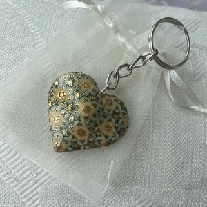 Handcrafted heart keychain